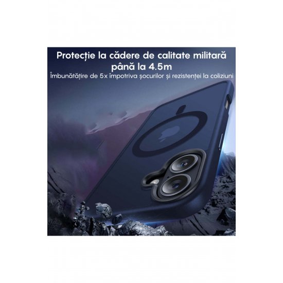 Husa Magsafe iPhone 16, Incarcare Wireless, Margini Ridicate, Slim, de Protectie, Σκούρο Μπλε Husa Magsafe iPhone 16, Incarcare Wireless, Margini Ridicate, Slim, de Protectie, Σκούρο Μπλε