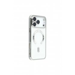 Θήκη Armor Luxe με Magsafe για iPhone 17 Pro, Προστασία κάμερας, Σιλικόνη, Διαφανές, Ασημί