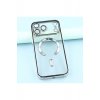 Θήκη Armor Luxe με Magsafe για iPhone 17 Pro, Προστασία κάμερας, Σιλικόνη, Διαφανές, Ασημί