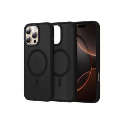 Husa Magsafe iPhone 16 Pro, Incarcare Wireless, Margini Ridicate, Slim, de Protectie, Μαύρο