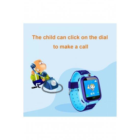 Fokelyi Kids Smartwatch, Αδιάβροχο, GPS/LBS, Ηλικίες 3-12, Μπλε