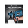Macvi® Ηλεκτρικό πιστόλι βαφής με 2 μπαταρίες 48V, 3 ακροφύσια, ρυθμιζόμενη ροή Macvi® Ηλεκτρικό πιστόλι βαφής με 2 μπαταρίες 48V, 3 ακροφύσια, ρυθμιζόμενη ροή