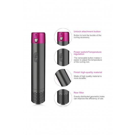 Προϊόν One Step 5in1 Hot Air Volume Brush - Hair Dryer, Brush, Curler, 1000W, 5 Attachments