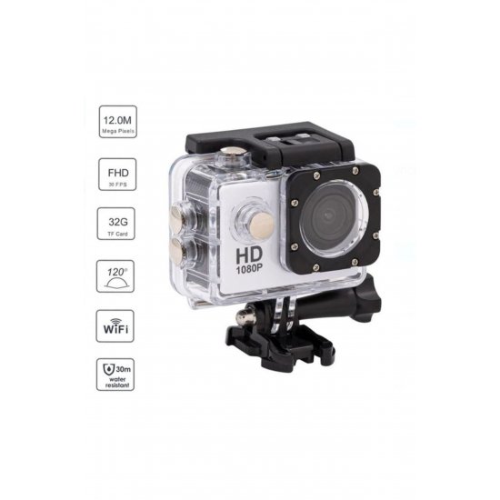 Κάμερα sport de actiune HD 1080P, WiFi, ecran 2