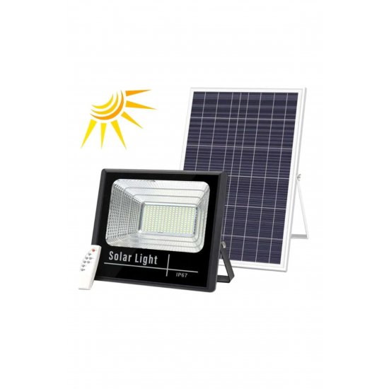Προβολέας LED 100W DIMMABLE με ΑΤΟΜΙΚΟ ηλιακό πάνελ και τηλεχειριστήριο