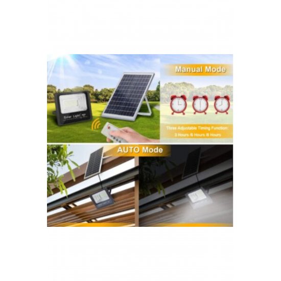Κιτ Προβολέα Led με ηλιακό πάνελ 300W και τηλεχειριστήριο 780 LED