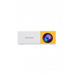 Μίνι φορητός προβολέας, Full HD 1080p, 1000 lumens, LED, με τηλεχειριστήριο, HDMI & USB, λευκό-κίτρινο
