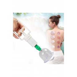 Σετ 12 κούπες cupping για μασάζ, αντλία κενού, θεραπευτική λειτουργία, διαφανές