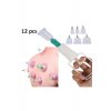 Σετ 12 κούπες cupping για μασάζ, αντλία κενού, θεραπευτική λειτουργία, διαφανές