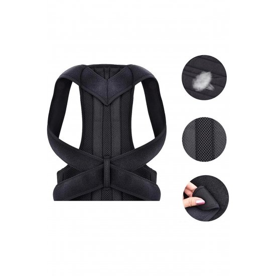 Διορθωτής στάσης πλάτης M898, Unisex, Παιδιά - Ενήλικες, Μαύρο Διορθωτής στάσης πλάτης M898, Unisex, Παιδιά - Ενήλικες, Μαύρο