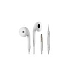 Ακουστικά in-ear με μικρόφωνο, Jack 3,5mm, καθαρός ήχος, ισχυρά μπάσα, έλεγχος κλήσης/μουσικής, λευκό