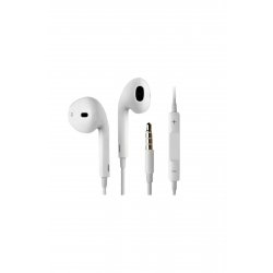 Ακουστικά in-ear με μικρόφωνο, Jack 3,5mm, καθαρός ήχος, ισχυρά μπάσα, έλεγχος κλήσης/μουσικής, λευκό