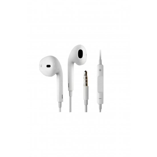 Ακουστικά in-ear με μικρόφωνο, Jack 3,5mm, καθαρός ήχος, ισχυρά μπάσα, έλεγχος κλήσης/μουσικής, λευκό
