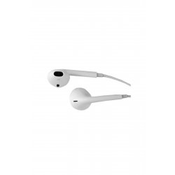 Ακουστικά in-ear με μικρόφωνο, Jack 3,5mm, καθαρός ήχος, ισχυρά μπάσα, έλεγχος κλήσης/μουσικής, λευκό