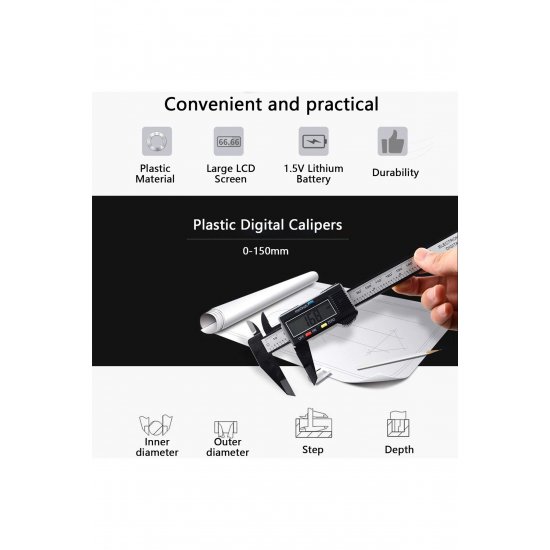 ηλεκτρονικό subler M1200 Accuracy 0,01mm, ψηφιακό LCD, 0-150mm, mm/inch ηλεκτρονικό subler M1200 Accuracy 0,01mm, ψηφιακό LCD, 0-150mm, mm/inch