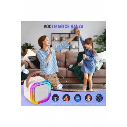 Σετ ηχείων Bluetooth 5.3 Karaoke με 2 ασύρματα μικρόφωνα MK12, λευκό Σετ ηχείων Bluetooth 5.3 Karaoke με 2 ασύρματα μικρόφωνα MK12, λευκό