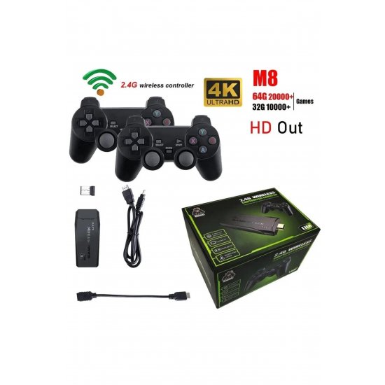 Pandoras Retro Video Game Console, ABS, Wireless, 10000 Games, 64GB, TV Συμβατό