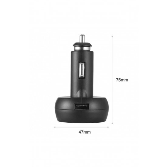 Φορτιστής αυτοκινήτου Techstar® USB με ψηφιακό βολτόμετρο LCD και θερμόμετρο, αναπτήρα 12/24V