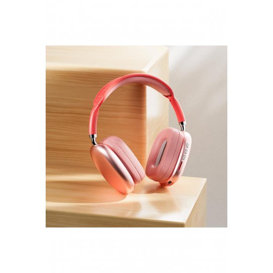 Ακουστικά On Ear MP9 Plus, Bluetooth, MicroSD, Ραδιόφωνο, Κόκκινο