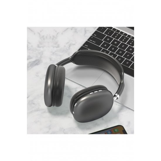Casti On Ear MP9 Plus, Bluetooth, MicroSD, Ραδιόφωνο, Negru