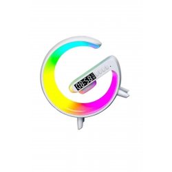 Πολυλειτουργικό ηχείο G, έξυπνη λάμπα LED RGB, με ρολόι, ηχείο Bluetooth, ασύρματος φορτιστής τηλεφώνου