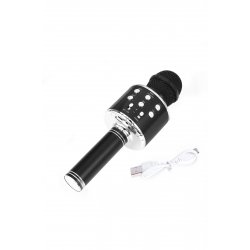 Μικρόφωνο Karaoke MWS858, Bluetooth, Επαναφορτιζόμενο, Μαύρο