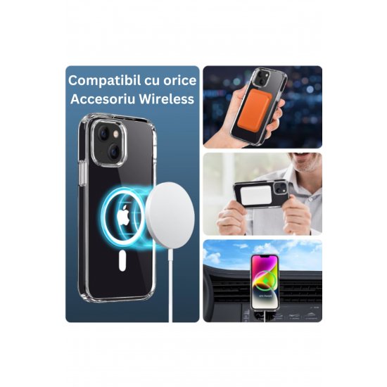 Θήκη IPhone 15 ProMax D&K, με φόρτιση Magsafe, Σιλικόνη, Διαφανές Θήκη IPhone 15 ProMax D&K, με φόρτιση Magsafe, Σιλικόνη, Διαφανές