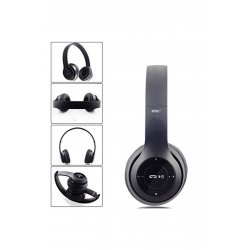 Ασύρματα ακουστικά P47 Μαύρο με μικρόφωνο bluetooth Ασύρματα ακουστικά P47 Μαύρο με μικρόφωνο bluetooth