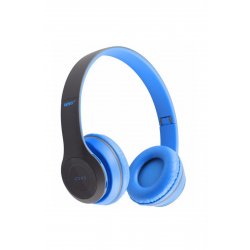 Ασύρματα ακουστικά P47 Μπλε με μικρόφωνο bluetooth Ραδιόφωνο, Aux, κάρτα SD