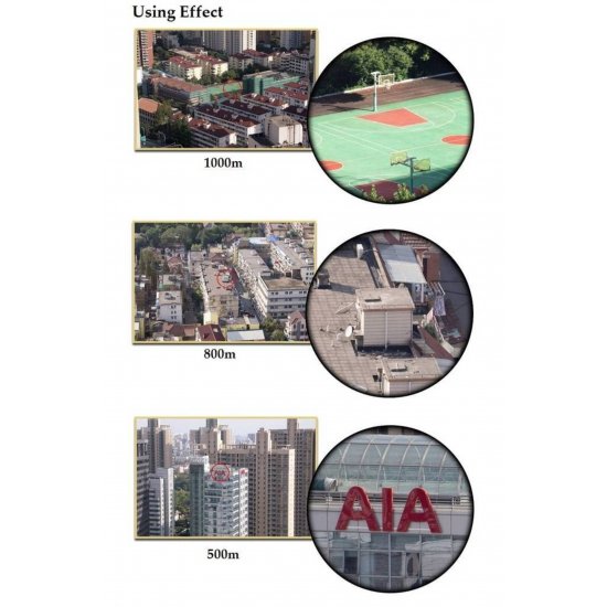 Κιάλια με μεγέθυνση 16x, αντικειμενικός φακός 52mm, Μονόφθαλμος, με τσάντα