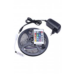 Ταινία LED RGB 5 μέτρων, 300 LED, με τροφοδοτικό και τηλεχειριστήριο