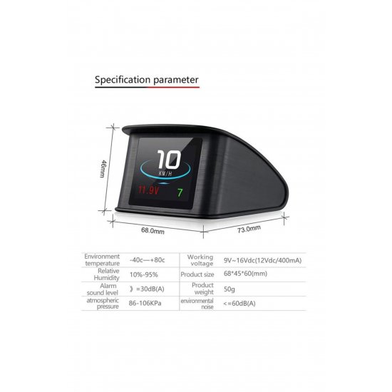 Προϊόν Heads Up Display Auto T600 Mileage with GPS