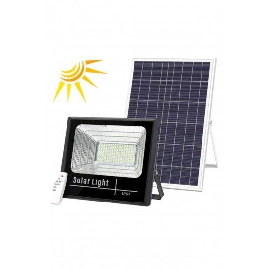 Proiector LED 500 W cu Panou Solar, Telecomanda, Senzor de Lumina, Αδιάβροχο IP67