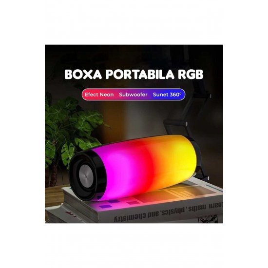 Φορητό ηχείο με φώτα RGB Bluetooth 360 surround ήχος 1200mah Αδιάβροχο