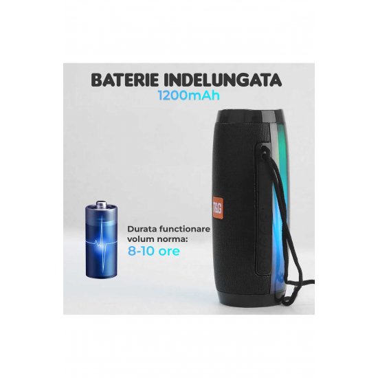 Φορητό ηχείο με φώτα RGB Bluetooth 360 surround ήχος 1200mah Αδιάβροχο