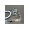 Προστατευτική θήκη για iPhone 14 Pro Max Mag Safe, 2 σε 1, σιλικόνη και ακρυλικό, διαφανές