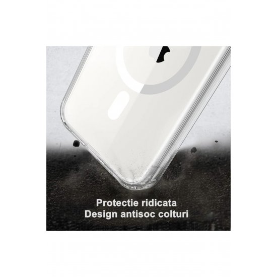 Προστατευτική θήκη συμβατή με iPhone 15 Pro, MagSafe Blister, μεγάλη οπή κάμερας, διαφανές