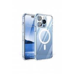 Προστατευτική θήκη συμβατή με iPhone 15, MagSafe Blister, μεγάλη οπή κάμερας, διάφανη
