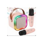 Φορητό ηχείο Karaoke με Bluetooth, 2 ασύρματα μικρόφωνα – Το τέλειο δώρο για τα παιδιά