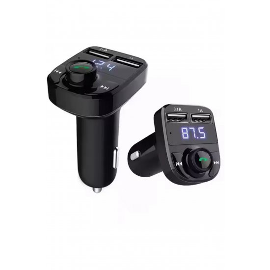 Modulator Auto Μπλεtooth 2xUsb 3.1A si Voltmetru,