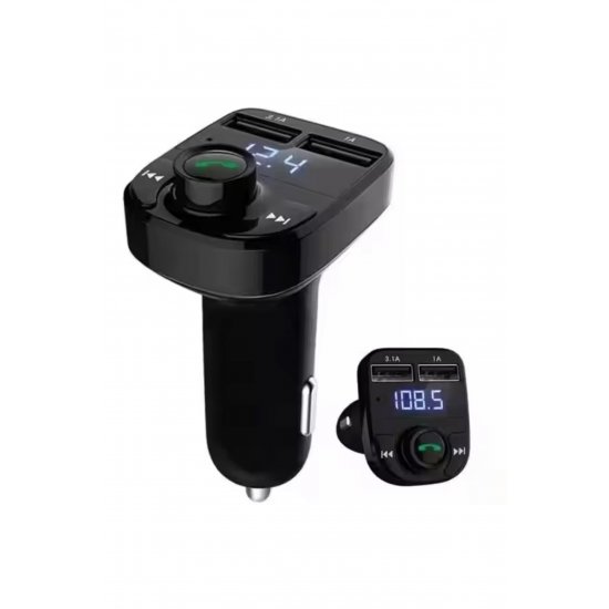Modulator Auto Μπλεtooth 2xUsb 3.1A si Voltmetru,
