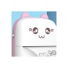 Μίνι φορητός εκτυπωτής φωτογραφιών, Flippy, USB, Bluetooth, Bear Model, 12 x 9 x 5 cm, Λευκό ροζ