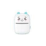 Μίνι φορητός εκτυπωτής φωτογραφιών, Flippy, USB, Bluetooth, Teddy Bear Model, 12 x 9 x 5 cm, Λευκό Μπλε