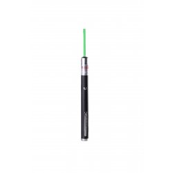 Φακός LED με Laser Pointer, USB, Μαύρος, 14 cm