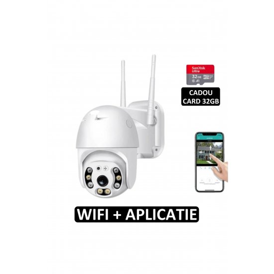 Κάμερα παρακολούθησης WiFi HD, Outdoor, App Control, Μικρόφωνο, Κάρτα 32GB
