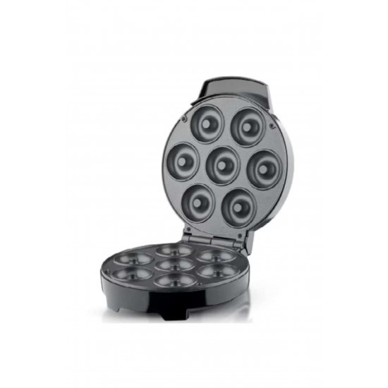 Mini Electric Donut Maker με Αντικολλητικές πλάκες, Ενδεικτική λυχνία, Μαύρο