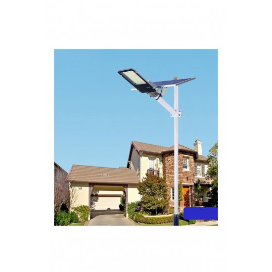 Solar Street Lamp 200W, IP65, Light Sensor, 49x21x6,5 cm, Μαύρο, 10 ώρες λειτουργίας