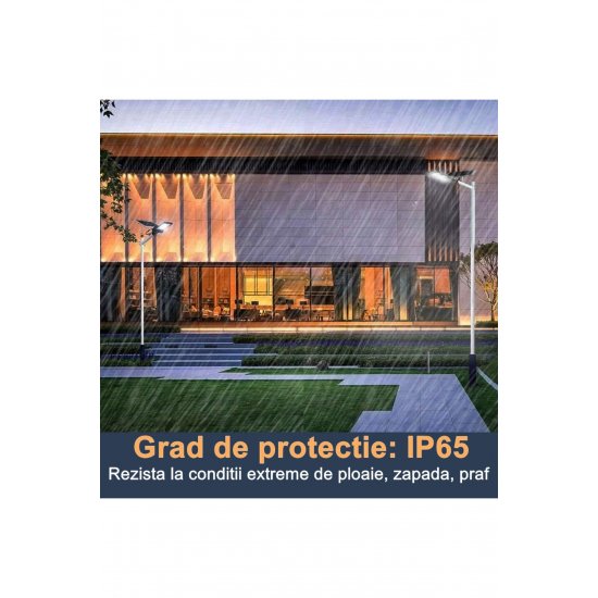 Ηλιακό φωτιστικό δρόμου 300W, IP65, αισθητήρας φωτός, 49,5x21x6,5 cm, ψυχρό λευκό Ηλιακό φωτιστικό δρόμου 300W, IP65, αισθητήρας φωτός, 49,5x21x6,5 cm, ψυχρό λευκό
