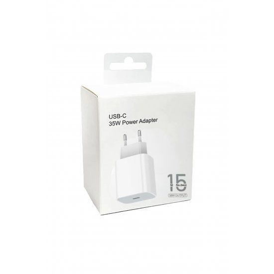 Φορτιστής προσαρμογέα USB C 35W για iPhone 16/15/Pro/Pro Max/AirPods, λευκό