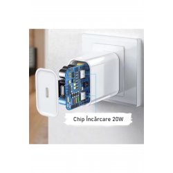 Προσαρμογέας φορτιστή για iPhone 14/13/12/11 USB Type C, 20W, Λευκό